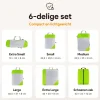 Thousandtravelmiles Green Packing Cubes - Set van 6