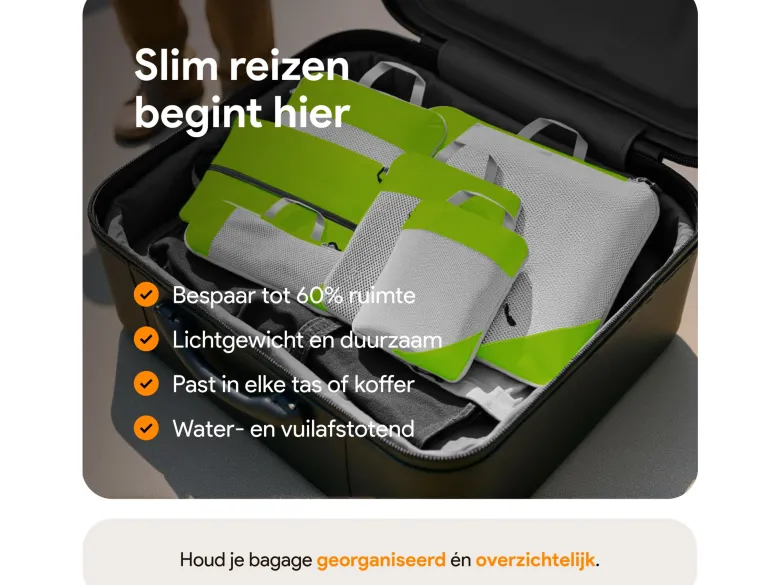 Thousandtravelmiles Green Packing Cubes - Set van 6