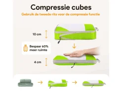 Thousandtravelmiles Green Packing Cubes - Set van 6