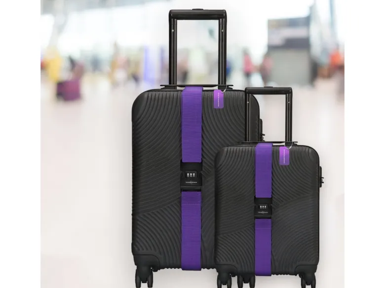 Thousandtravelmiles kofferriem met cijferslot - Purple