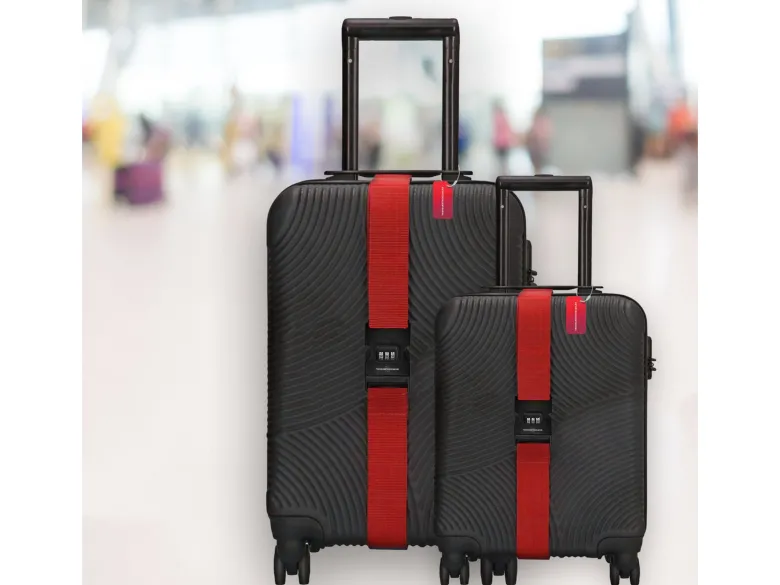 Thousandtravelmiles kofferriem met cijferslot - Red