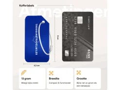 Thousandtravelmiles 2 kofferriemen met 2 bagagelabels - Blue