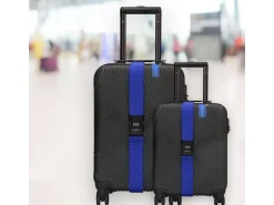 Thousandtravelmiles 2 kofferriemen met 2 bagagelabels - Blue