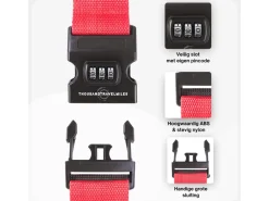 Thousandtravelmiles 2 kofferriemen met 2 bagagelabels - Red