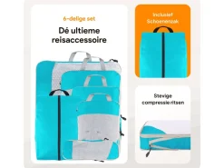 Thousandtravelmiles Light blue Packing Cubes - Set van 6