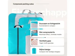 Thousandtravelmiles Light blue Packing Cubes - Set van 6