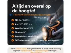 Thousandtravelmiles Noodradio met powerbank - Orange