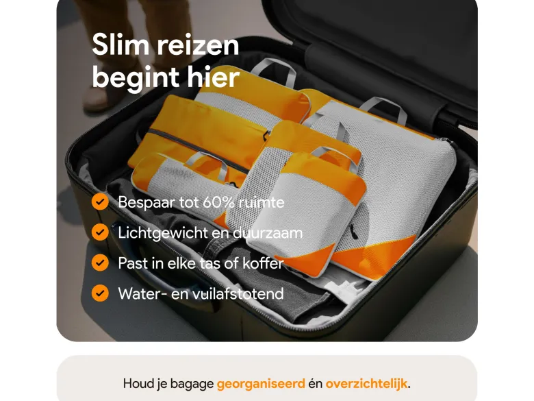 Thousandtravelmiles Orange Packing Cubes - Set van 6
