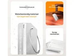 Thousandtravelmiles set van 4 aluminium bagagelabels - Silver