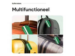 Thousandtravelmiles set van 4 Aluminium Bagagelabels - Green