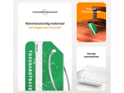 Thousandtravelmiles set van 4 Aluminium Bagagelabels - Green