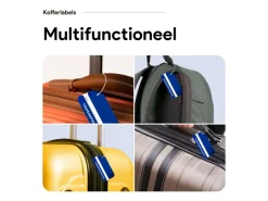 Thousandtravelmiles set van 4 Aluminium Bagagelabels - Blue