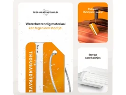 Thousandtravelmiles set van 4 Aluminium Bagagelabels - Orange