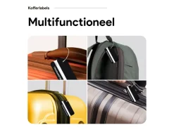 Thousandtravelmiles set van 4 Aluminium Bagagelabels - Black