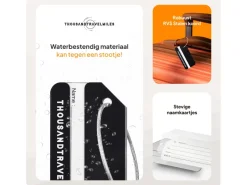 Thousandtravelmiles set van 4 Aluminium Bagagelabels - Black