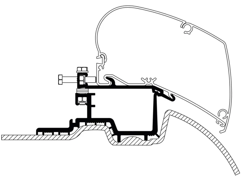 Thule adapter Sprinter >2007 Crafter 2007 - 2016