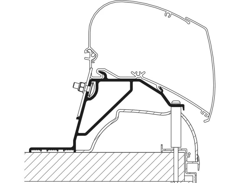 Thule Omnistor adapter Hobby serie 6/9 vanaf 2014