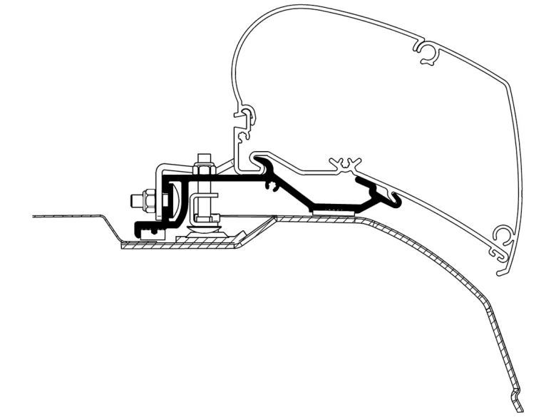 Thule Omnistor 6300 Ducato antraciet 375 cassetteluifel