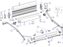 Thule Omnistor opdraaimechanisme 8000