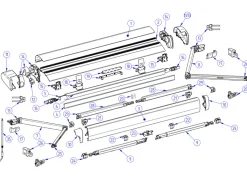 Thule Omnistor set eindkappen cassette 6300 wit