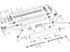 Thule Omnistor set eindkappen cassette 6200 wit