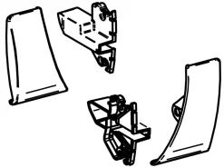 Thule Omnistor set eindkappen voorlijst 5003 wit