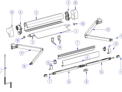 Thule Omnistor set eindkappen voorlijst 5102 grijs