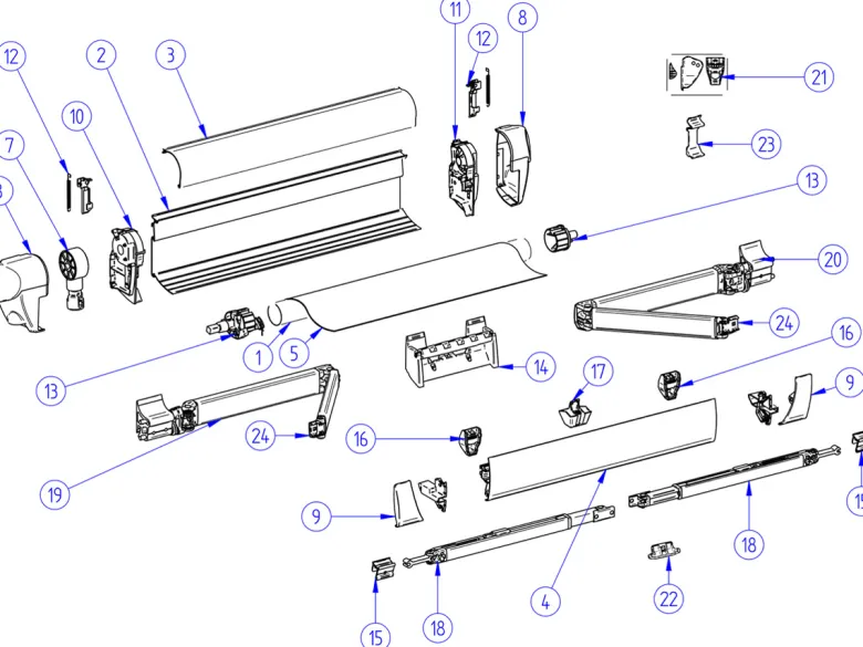 Thule Omnistor set houders voorlijst Tension Rafter 5003