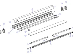 Thule Omnistor set scharnierstukken staander 3200