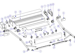 Thule Omnistor set vastzetknoppen Tension Arms 8000/9200