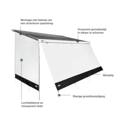 Thule Sun Blocker G2 TO-1200 zijwand - 250