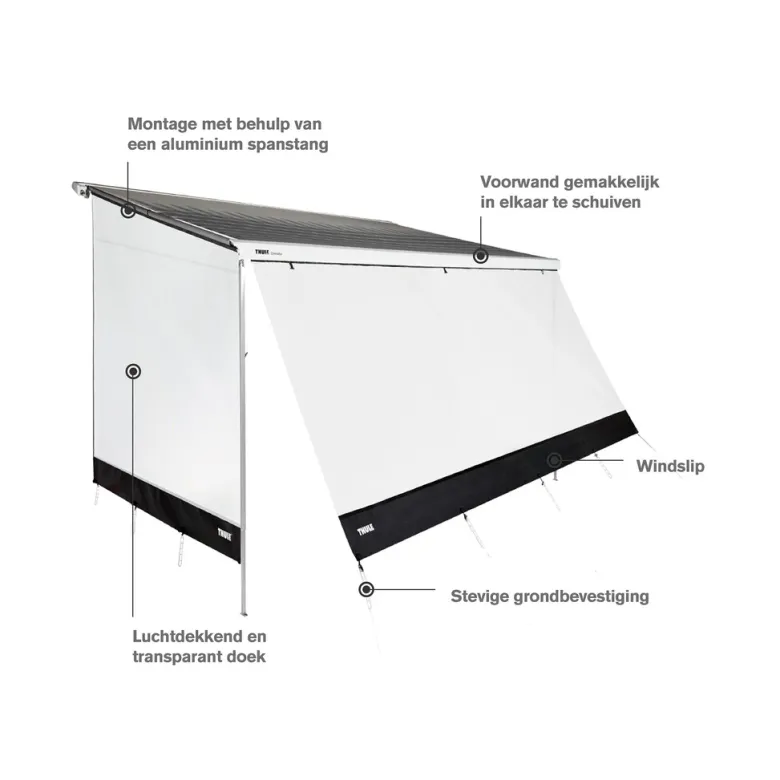 Thule Sun Blocker G2 TO-1200 zijwand - 250