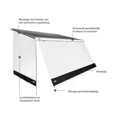 Thule Sun Blocker G2 zijwand Medium - 250