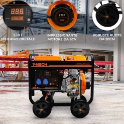 T-Mech 2000 watt draagbare diesel stroomgenerator