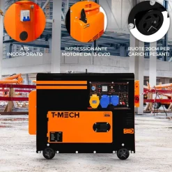T-Mech 6000 watt stille Diesel generator