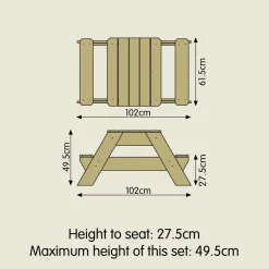 TP Joy zand- en picknicktafel