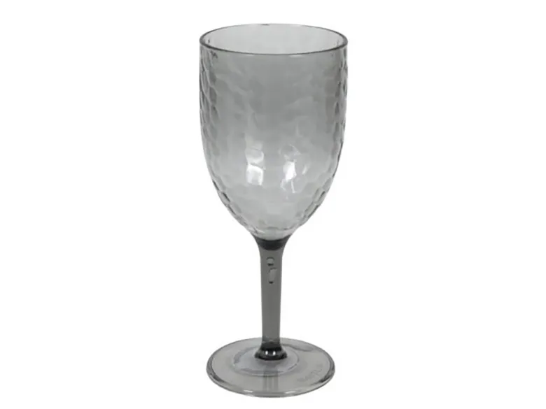 Transparant grijs Ø8 cm wijnglas