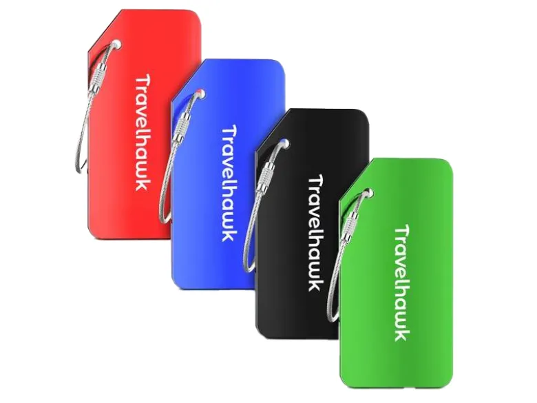 Travelhawk aluminium kofferlabels
