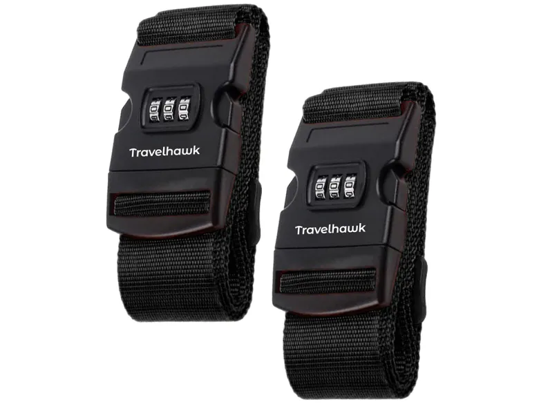 Travelhawk Black Kofferriem - Set van 2
