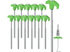 Travelhawk 25 cm stalen tentharingen - Set van 12