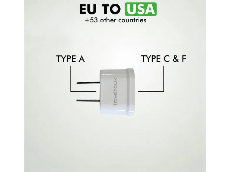 Travelhawk EU naar USA reisstekker - Set van 2