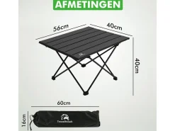 Travelhawk inklapbare campingtafel - 56 x 40 cm