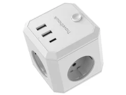 Travelhawk 7-in-1 USB verdeelstekker - White