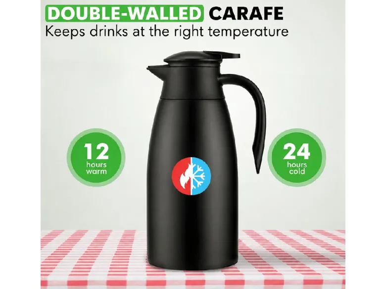 Travelhawk 2 liter thermoskan - Black