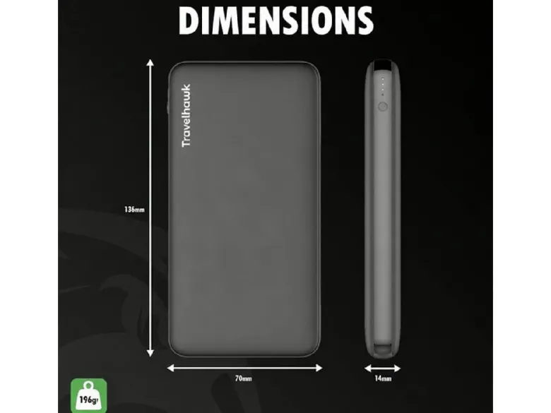 Travelhawk 10000 mAh powerbank