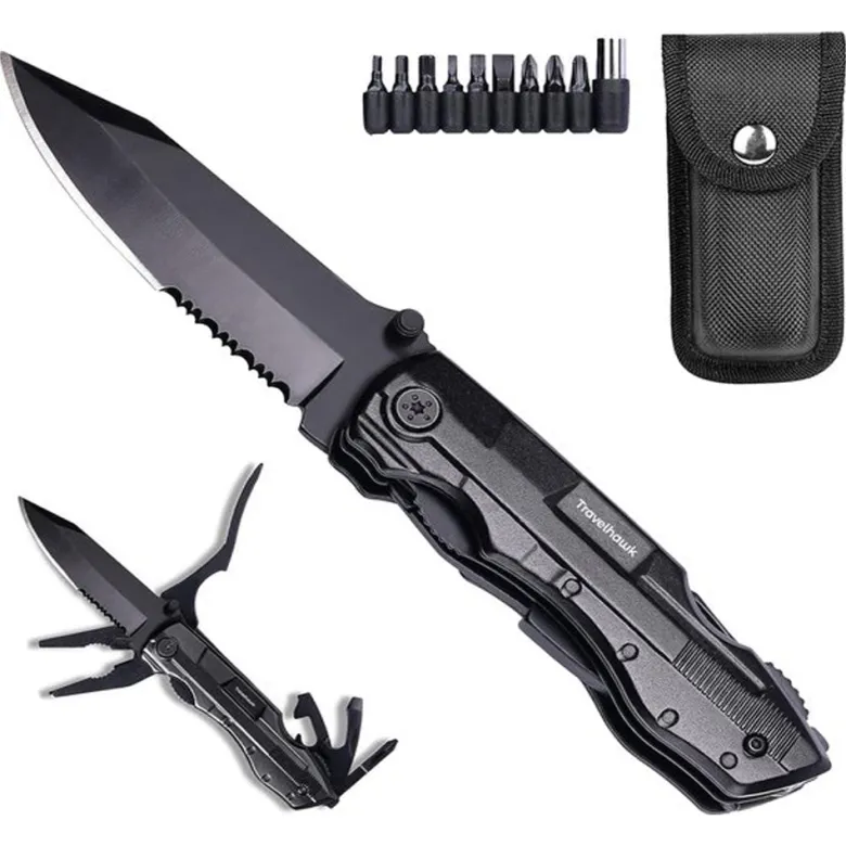 Travelhawk multitool zakmes 14-in-1 – Black