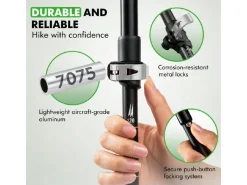 Travelhawk Nordic Walking stokken - Black
