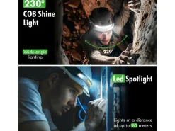 Travelhawk oplaadbare hoofdlamp - 350 lumen