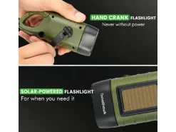 Travelhawk opwindbare zaklamp - Green