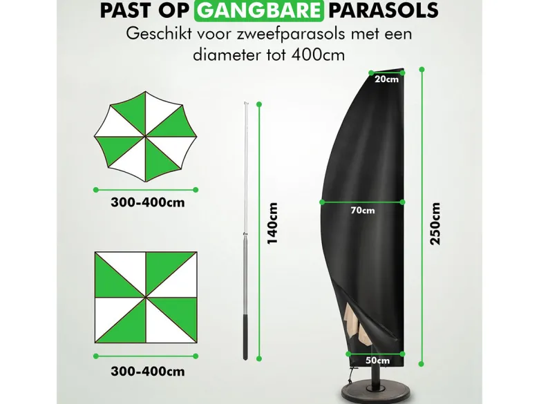 Travelhawk parasolhoes - Black